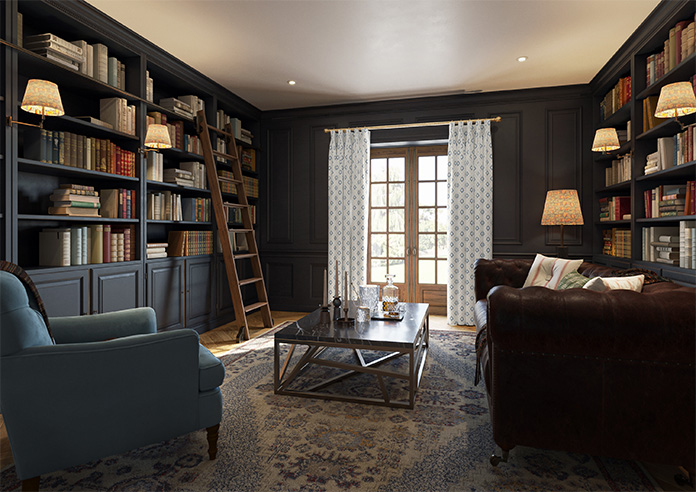 Huaraz Velvet, Cool Blue - Made to Measure Curtains - Image 8